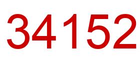 Number 34152 red image