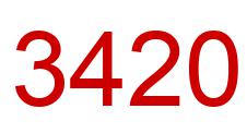 Number 3420 red image