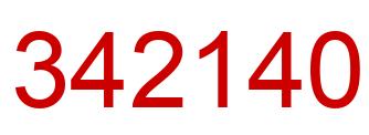 Number 342140 red image