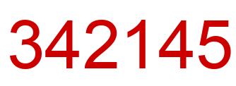 Number 342145 red image