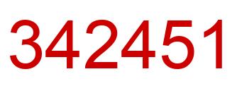Number 342451 red image