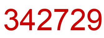 Número 342729 imagen rojo