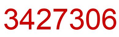 Number 3427306 red image
