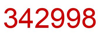 Number 342998 red image