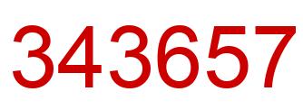 Number 343657 red image