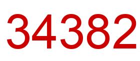 Number 34382 red image