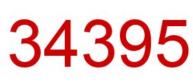Number 34395 red image