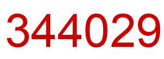 Number 344029 red image