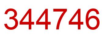 Number 344746 red image