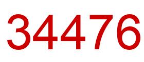 Number 34476 red image