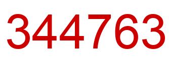 Number 344763 red image