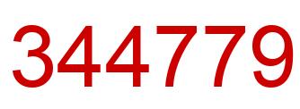 Number 344779 red image