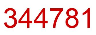 Number 344781 red image