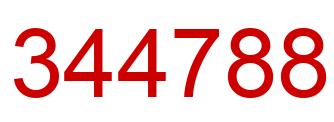Number 344788 red image