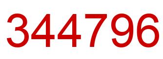 Number 344796 red image