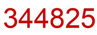 Number 344825 red image