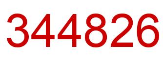 Number 344826 red image