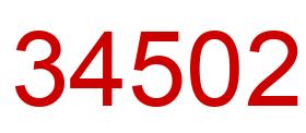Number 34502 red image