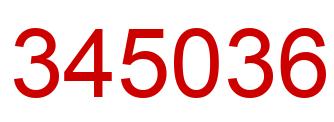 Number 345036 red image