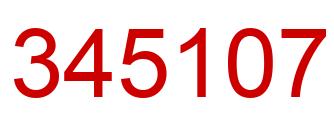 Number 345107 red image