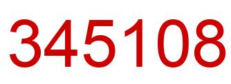 Number 345108 red image