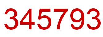 Número 345793 imagen rojo