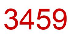 Number 3459 red image