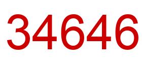 Number 34646 red image