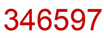 Number 346597 red image