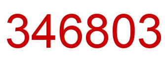 Number 346803 red image