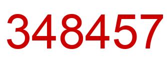 Number 348457 red image