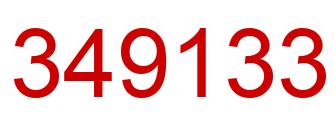 Number 349133 red image
