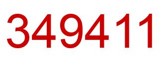 Number 349411 red image