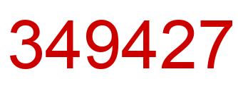 Number 349427 red image