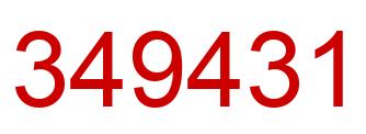 Number 349431 red image