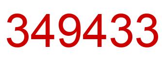 Number 349433 red image