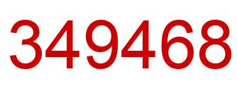 Number 349468 red image
