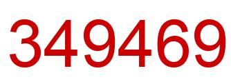 Number 349469 red image