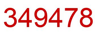 Number 349478 red image