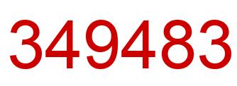 Number 349483 red image