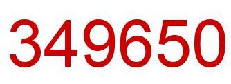 Number 349650 red image