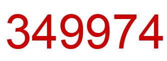 Number 349974 red image