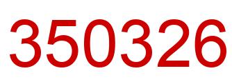 Número 350326 imagen rojo