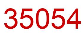 Number 35054 red image