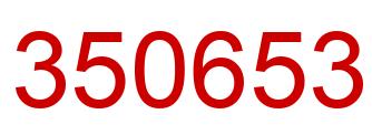Number 350653 red image