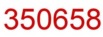 Number 350658 red image