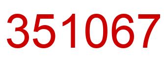 Número 351067 imagen rojo