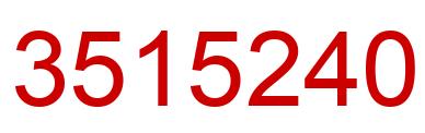 Número 3515240 imagen rojo