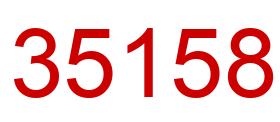 Number 35158 red image