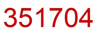 Number 351704 red image